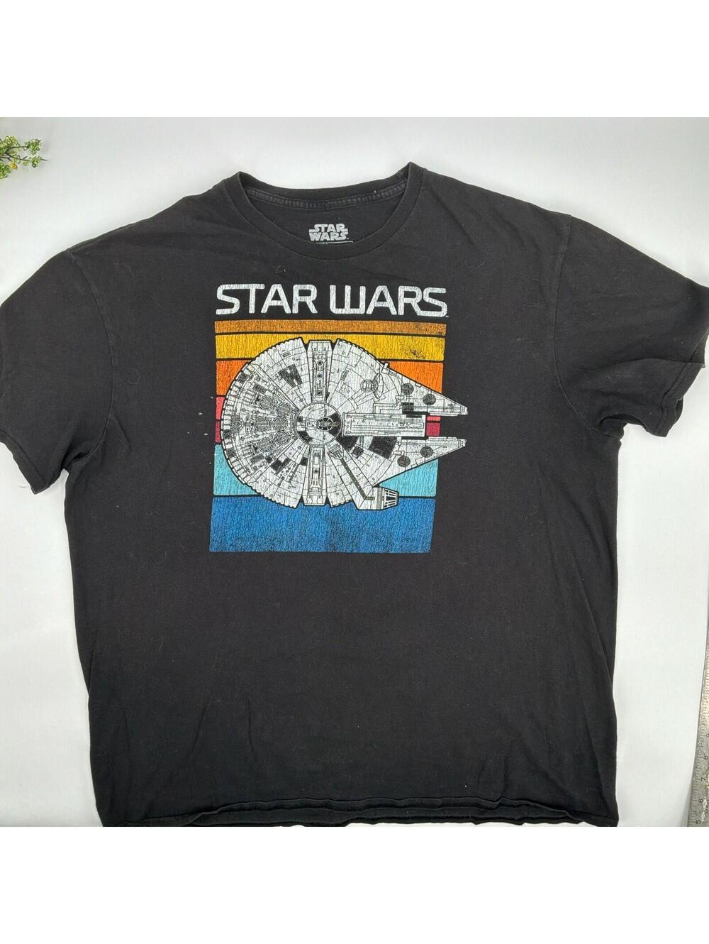 Star Wars Black Graphic Tee Shirt Men’s Size Xl 100% Cotton